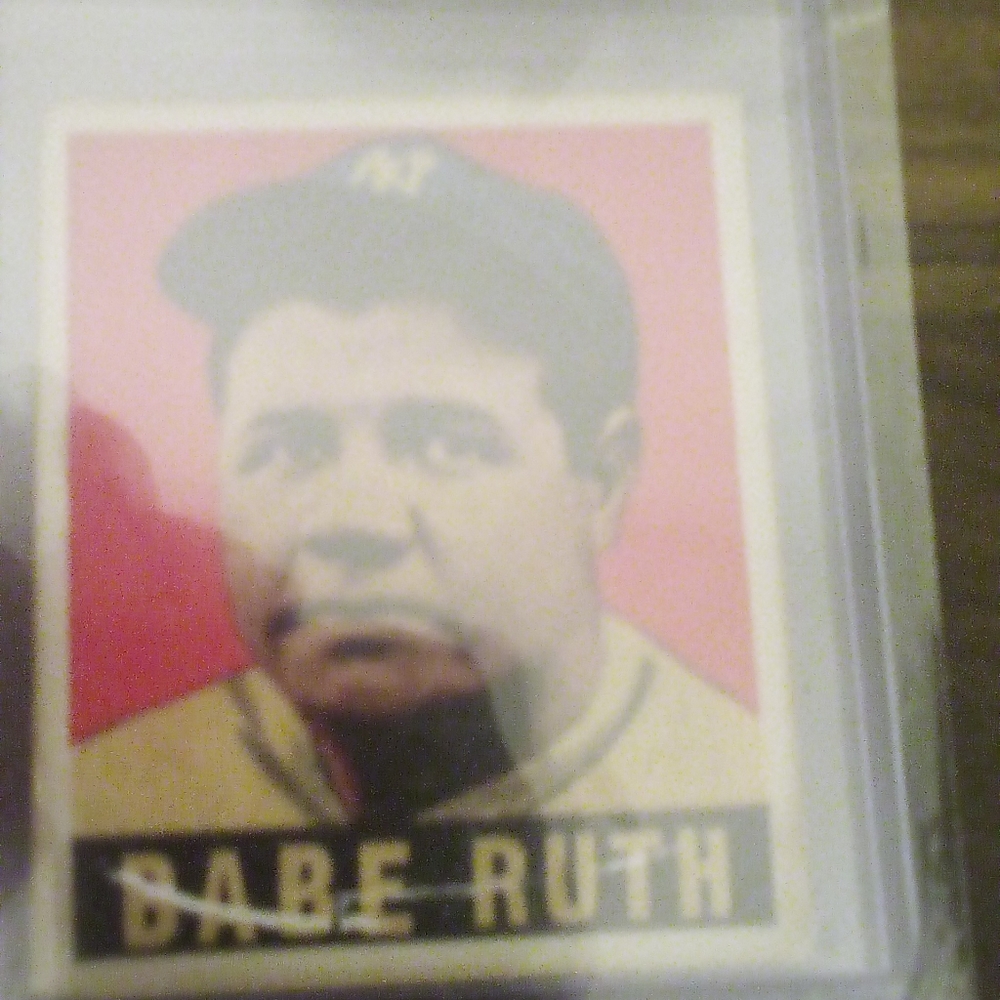 Babe Ruth card from leaf